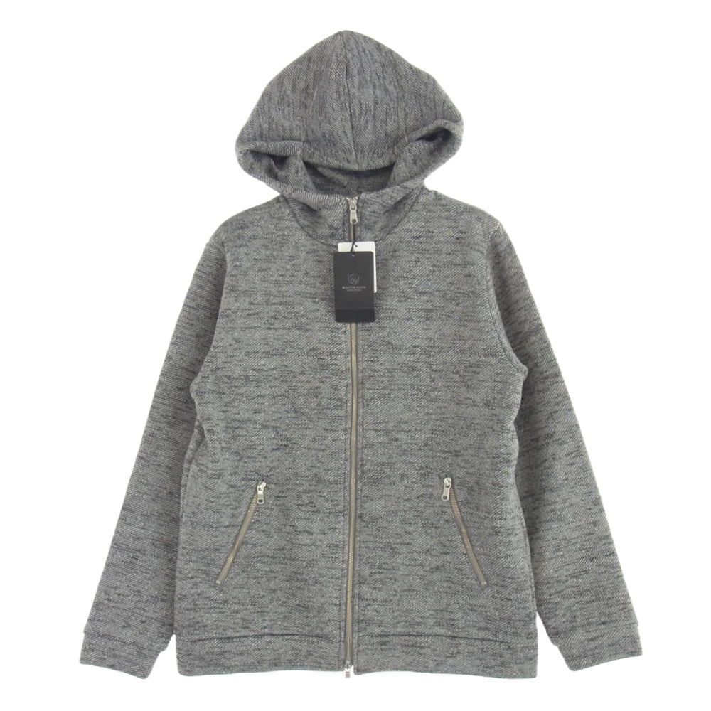 UNITED ARROWS ユナイテッドアローズ 1227-105-0648-1570 BEAUTY&YOUTH セーターフリース ジップ パーカー グレー系 L【新古品】【未使用】【中古】