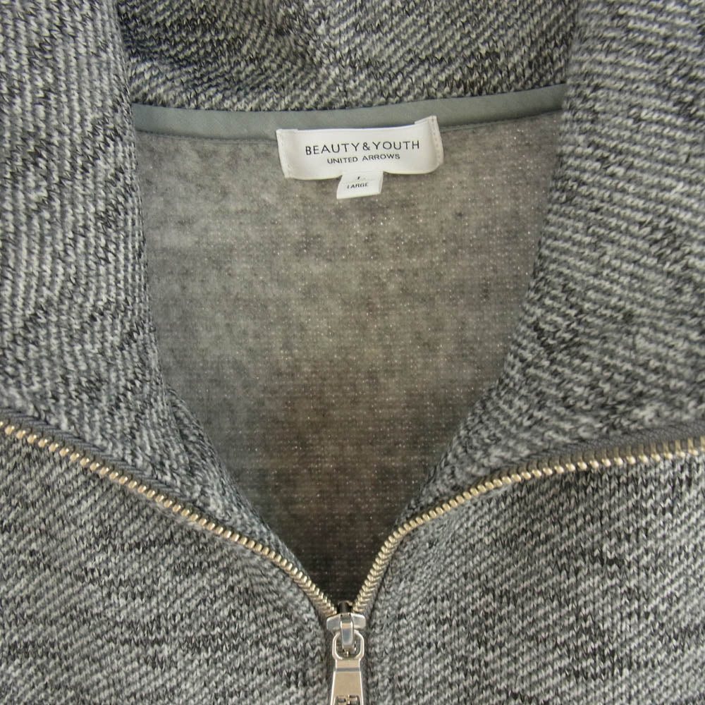 UNITED ARROWS ユナイテッドアローズ 1227-105-0648-1570 BEAUTY&YOUTH セーターフリース ジップ パーカー グレー系 L【新古品】【未使用】【中古】