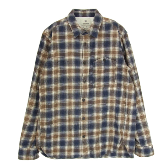 snowpeak スノーピーク SH-16AU302 ヘビー フランネル チェック シャツ マルチカラー系 L【中古】