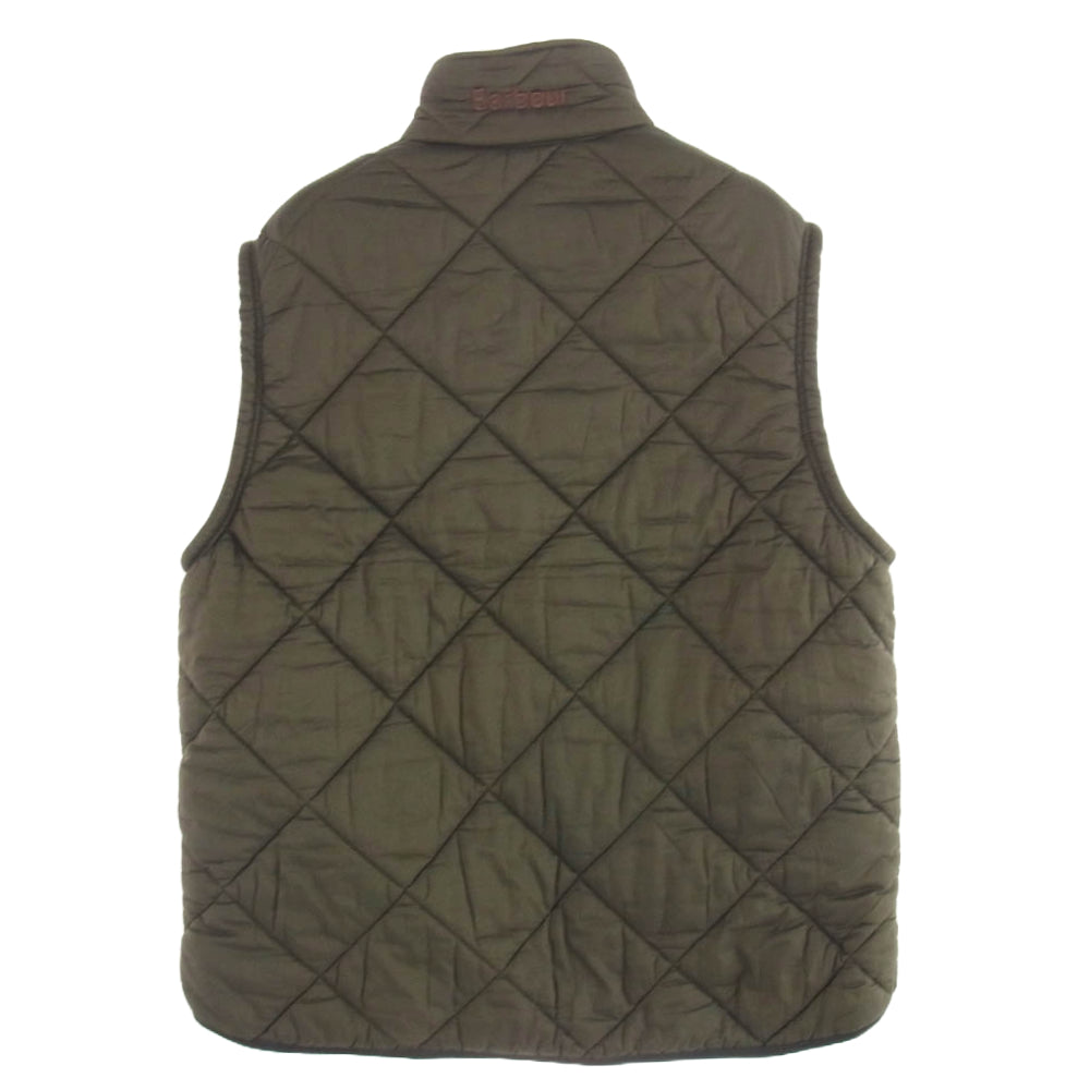 Barbour バブアー D1600 NEWFOUNDLAND QUILT GILET キルティング ジップアップ ベスト 中綿 カーキ系 M【中古】