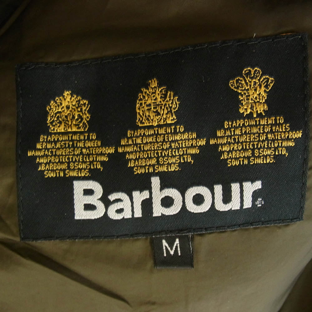 Barbour バブアー D1600 NEWFOUNDLAND QUILT GILET キルティング ジップアップ ベスト 中綿 カーキ系 M【中古】