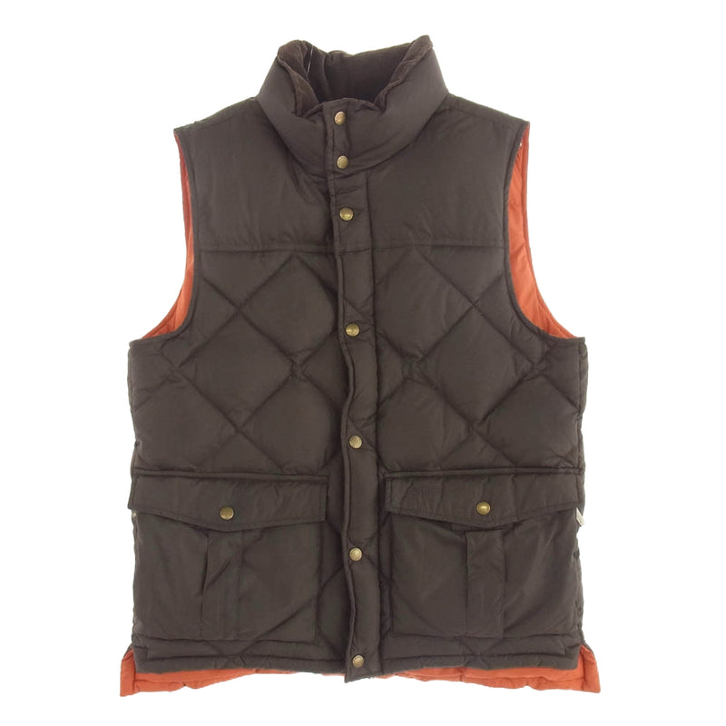 Barbour バブアー DOWN EXPLORER GILET ダウン ベスト ジャケット ダークブラウン系 M【中古】