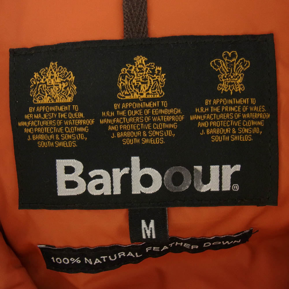 Barbour バブアー DOWN EXPLORER GILET ダウン ベスト ジャケット ダークブラウン系 M【中古】