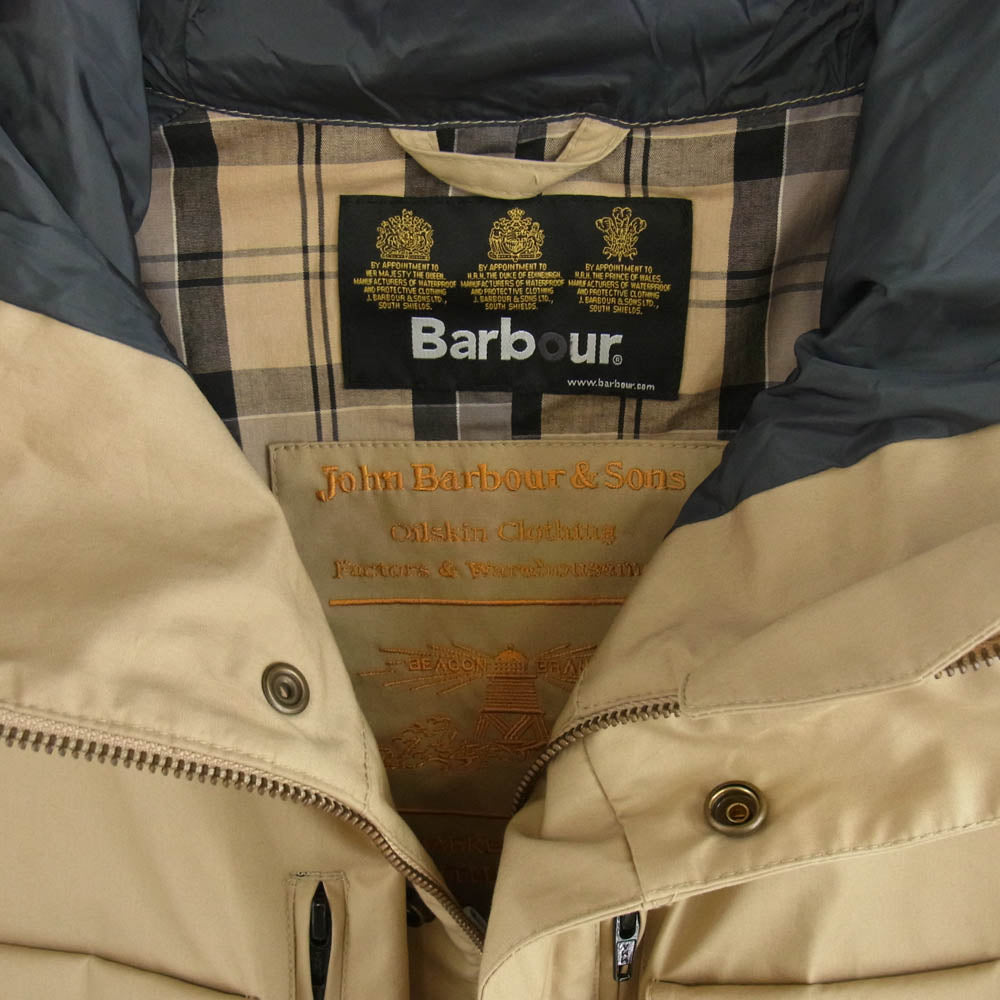 Barbour バブアー TOKITO 別注 SUMMER BICYCLE JACKET 裏地チェック柄 サマー バイシクル ジャケット ライトブラウン系 XXL【中古】