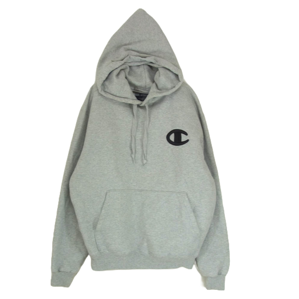 Champion チャンピオン 00s 胸刺繍 スウェット パーカー グレー系 M【中古】