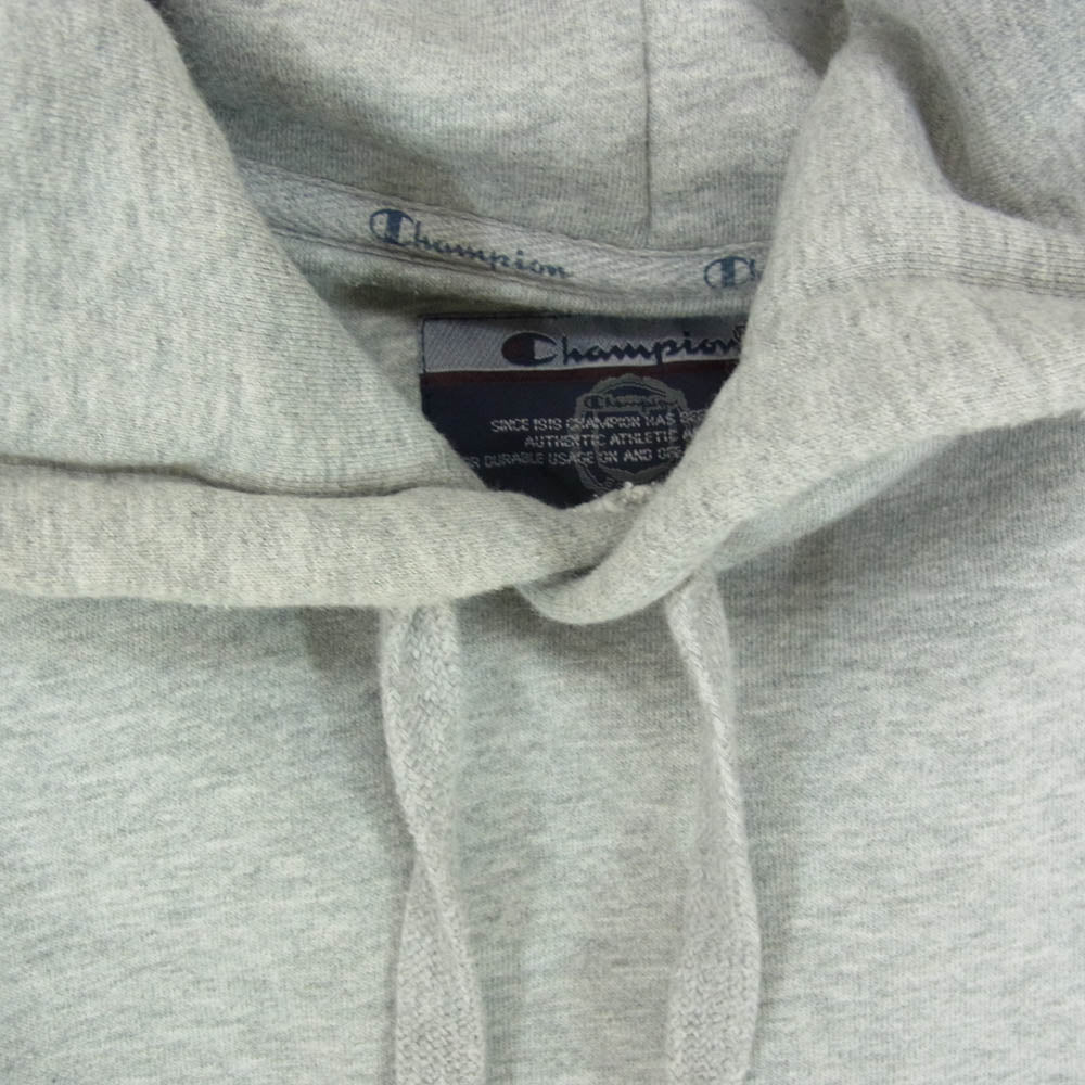 Champion チャンピオン 00s 胸刺繍 スウェット パーカー グレー系 M【中古】