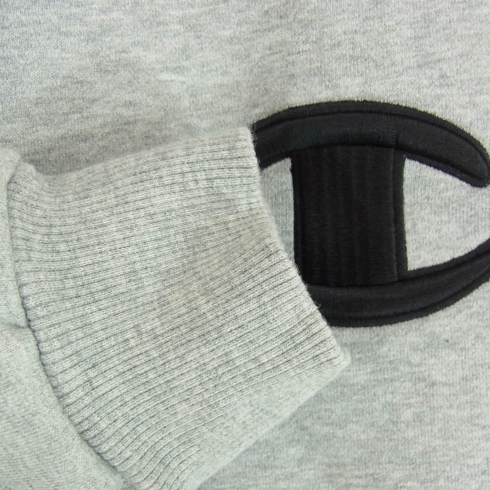 Champion チャンピオン 00s 胸刺繍 スウェット パーカー グレー系 M【中古】