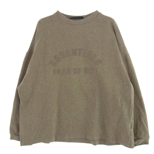 FEAR OF GOD フィアオブゴッド FOG ESSENTIALS エッセンシャルズ Core Collection Heavy L/S Tee 長袖 Tシャツ カーキ系 ベージュ系 L【中古】