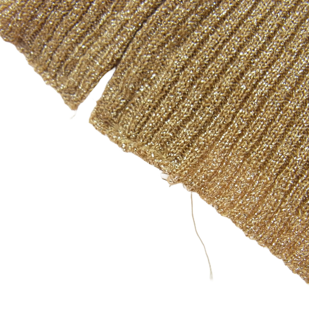 HYSTERIC GLAMOUR ヒステリックグラマー 01173ND05 アームロゴ ラメ ジップアップ パーカー ゴールド系 FREE【中古】