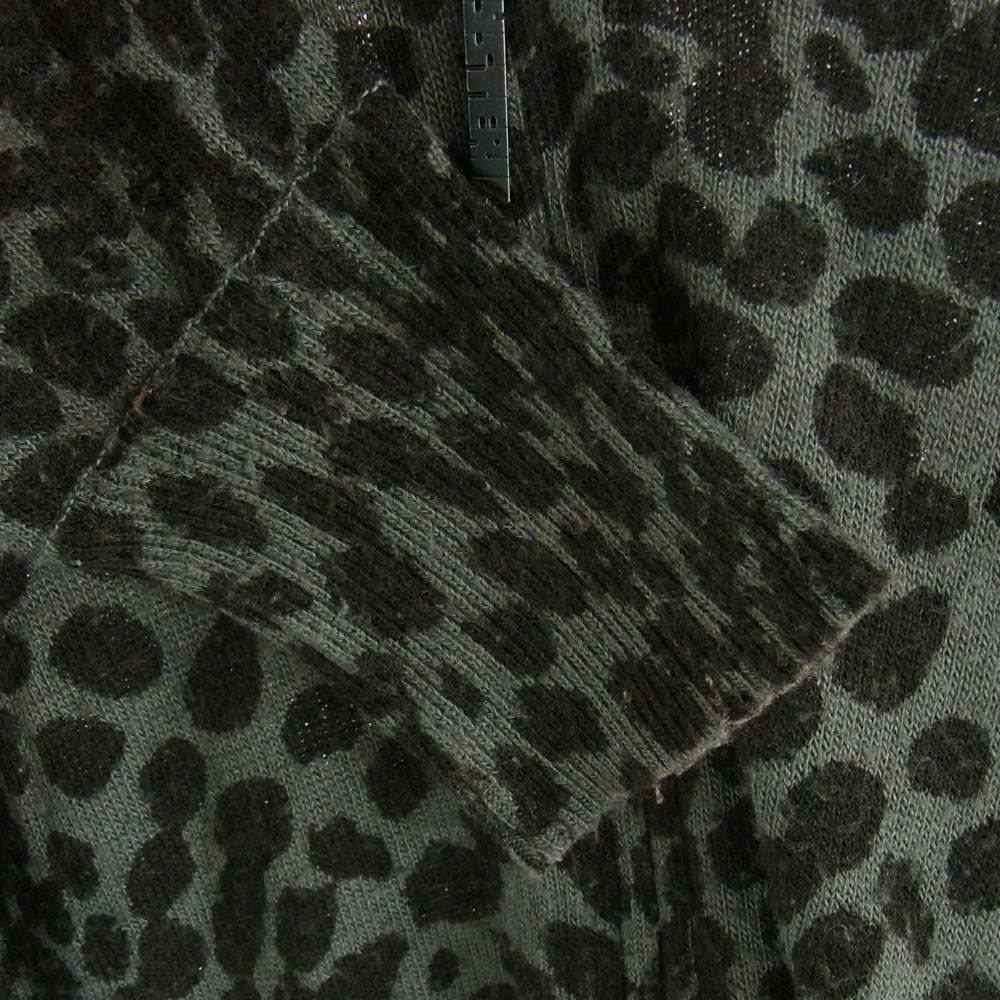 HYSTERIC GLAMOUR ヒステリックグラマー 0123ND10 レオパード柄 ジップアップ パーカー ダークグレー系 FREE【中古】