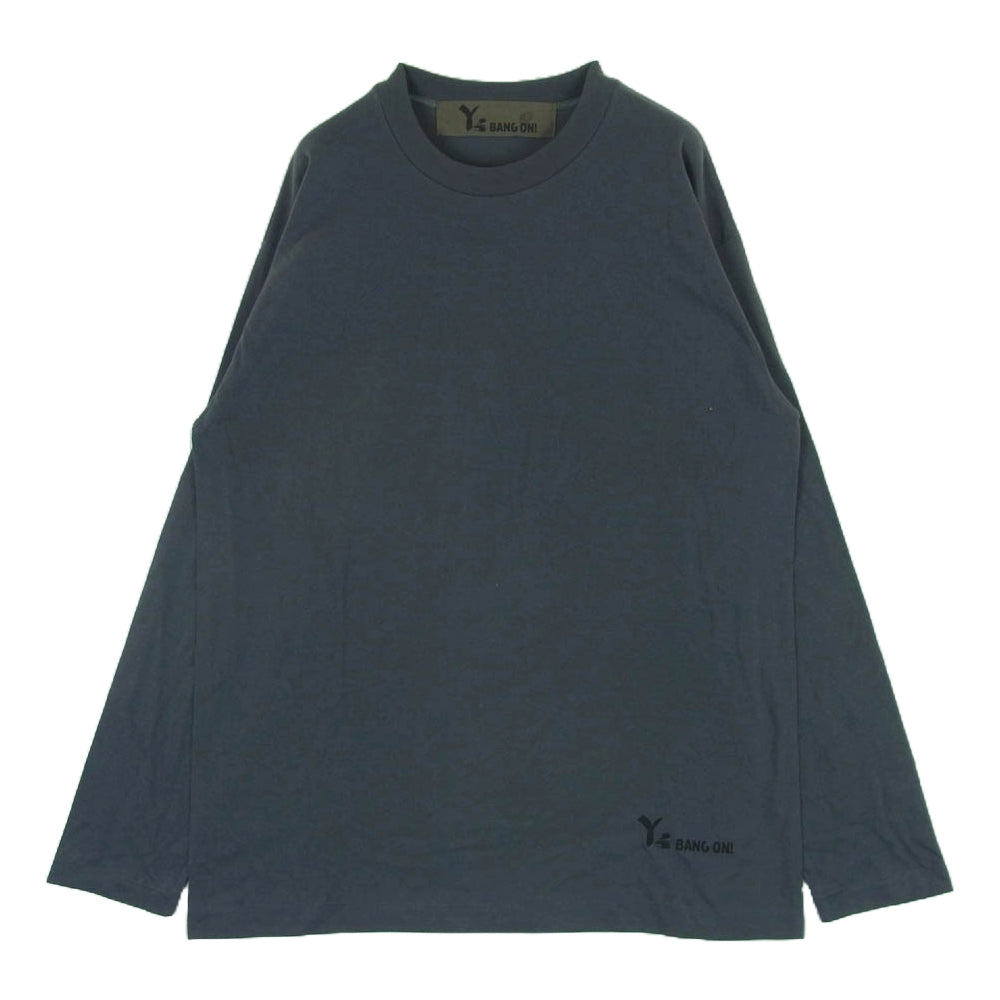 Y's Yohji Yamamoto ワイズ ヨウジヤマモト YA-T30-052 BANG ON! プリント ロングスリーブ カットソー 長袖 グレー系 2【中古】