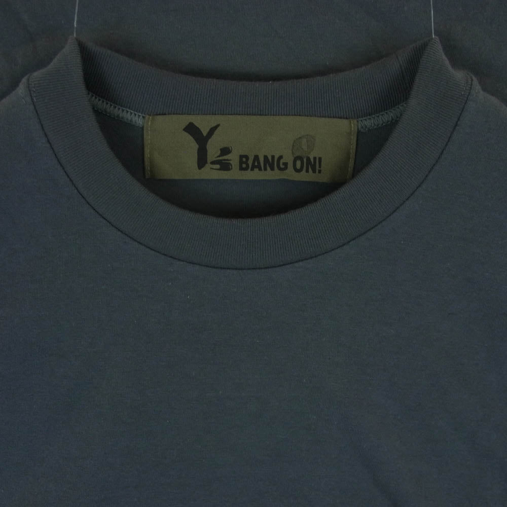 Y's Yohji Yamamoto ワイズ ヨウジヤマモト YA-T30-052 BANG ON! プリント ロングスリーブ カットソー 長袖 グレー系 2【中古】