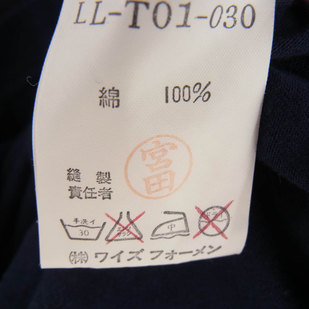 Y's Yohji Yamamoto ワイズ ヨウジヤマモト LL-T01-030 Y's for men ロゴプリント Tシャツ 半袖カットソー ネイビー系 表記サイズ無【中古】