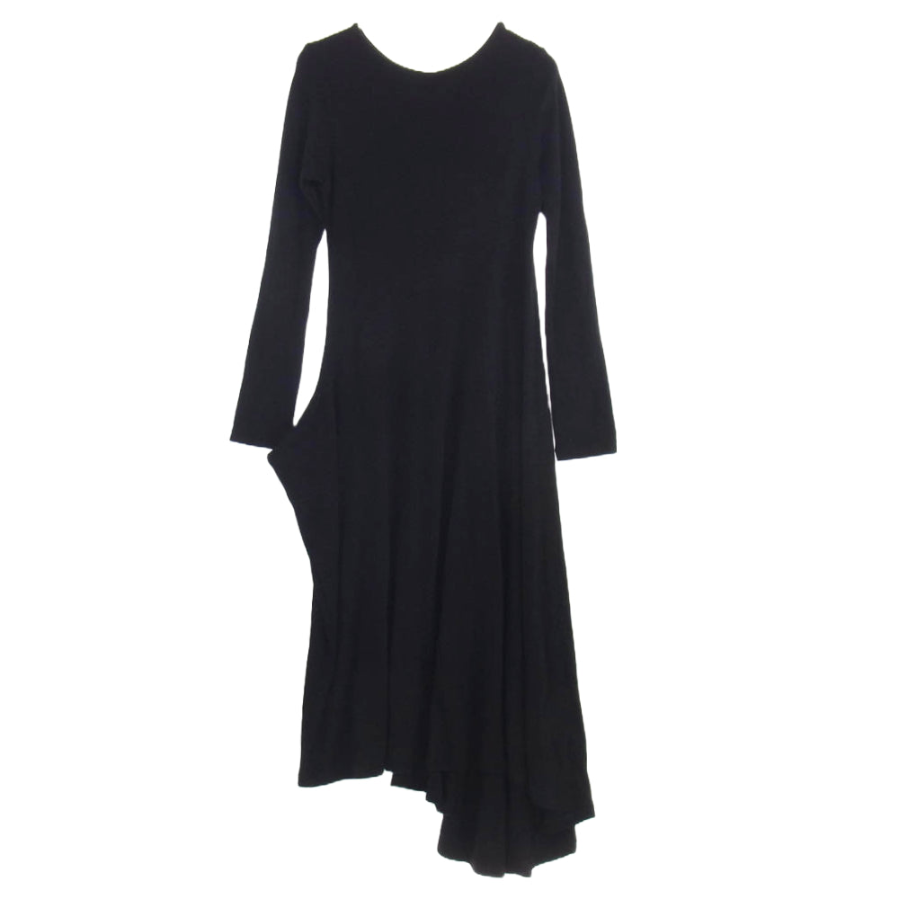 Y's Yohji Yamamoto ワイズ ヨウジヤマモト 19AW YC-D35-127 MICHIKO by Y's ミチコ バイ ワイズ ウール ロングスリーブ ワンピース ブラック系 2【中古】