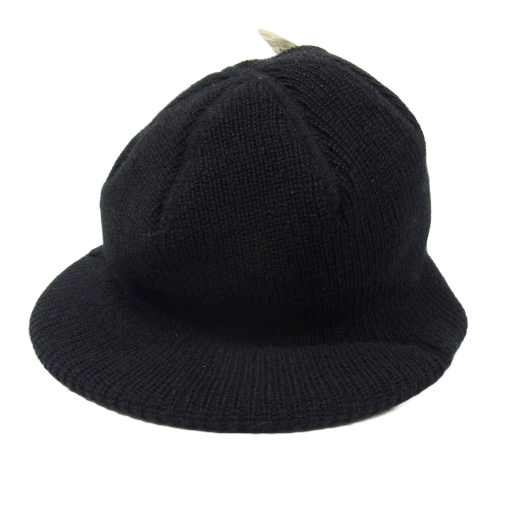 FREEWHEELERS フリーホイーラーズ WOOL KNIT JEEP CAP ウールニット キャップ 帽子 ブラック系【中古】