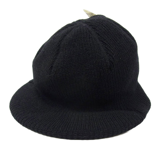 FREEWHEELERS フリーホイーラーズ WOOL KNIT JEEP CAP ウールニット キャップ 帽子 ブラック系【中古】