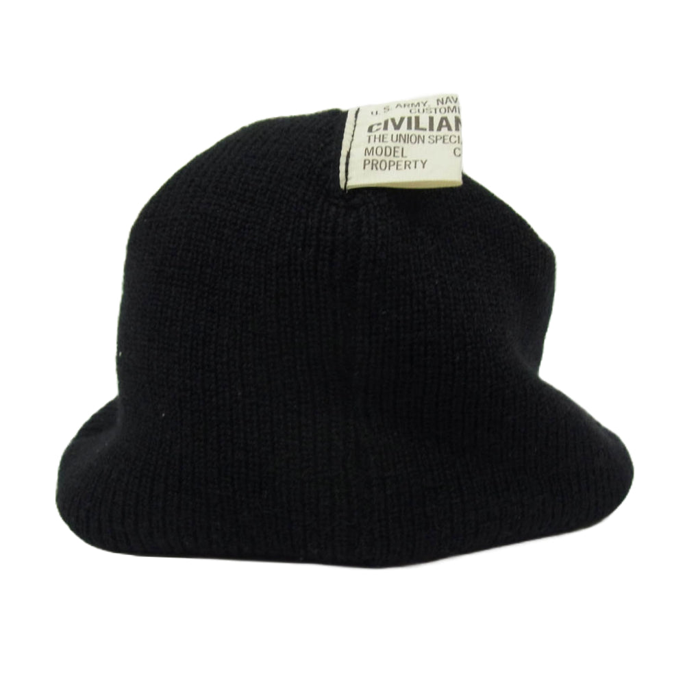 FREEWHEELERS フリーホイーラーズ WOOL KNIT JEEP CAP ウールニット キャップ 帽子 ブラック系【中古】