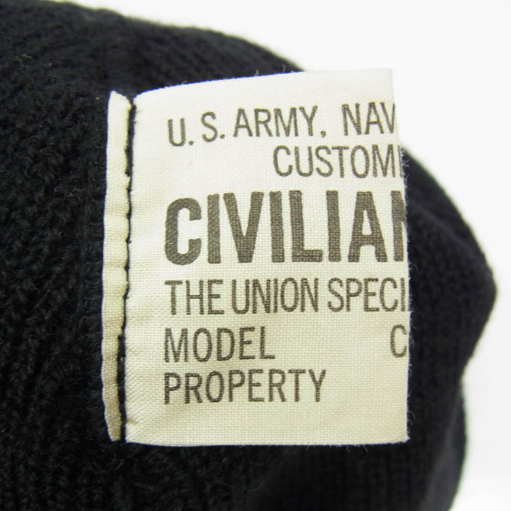FREEWHEELERS フリーホイーラーズ WOOL KNIT JEEP CAP ウールニット キャップ 帽子 ブラック系【中古】