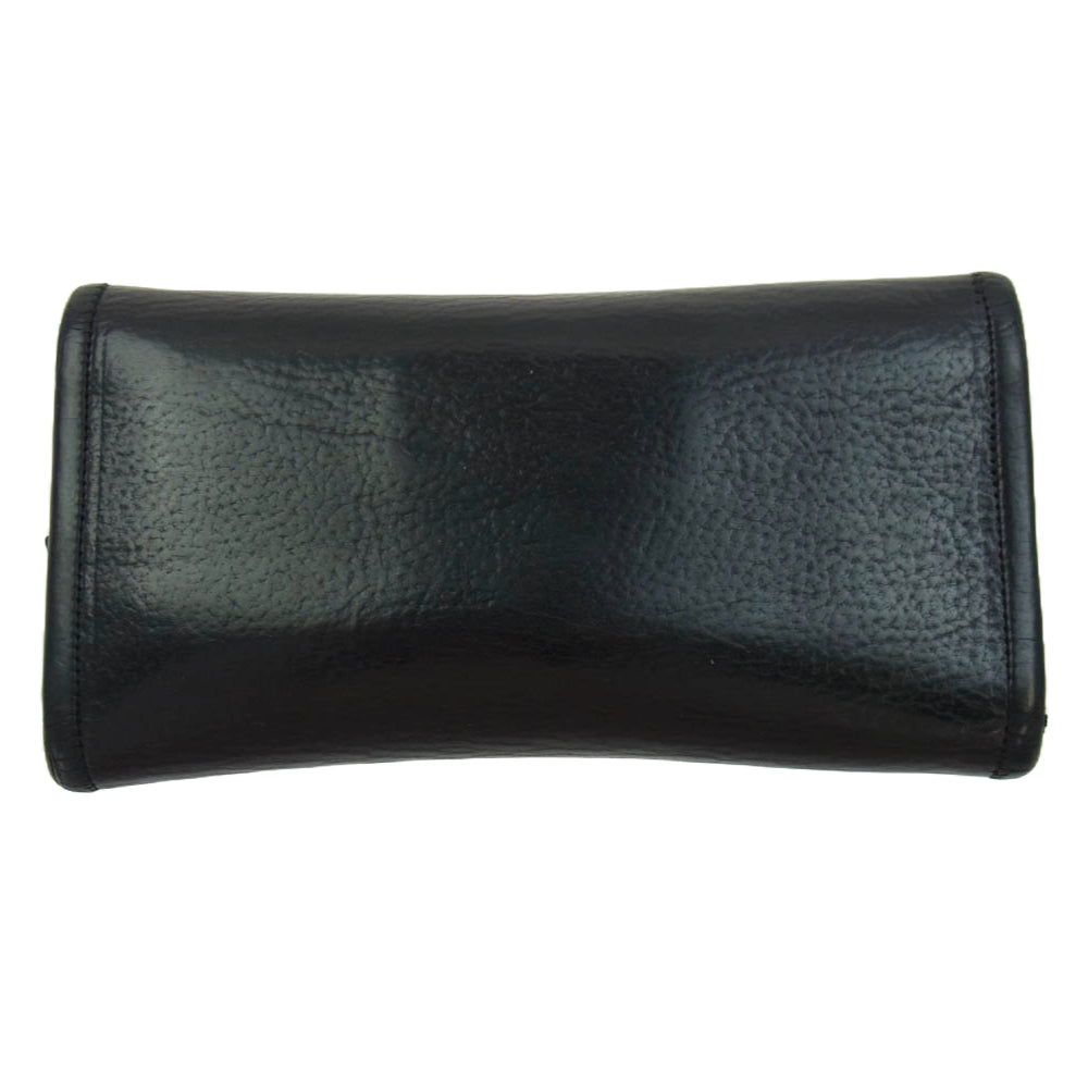 BILL WALL LEATHER ビルウォールレザー コンチョボタン ラージカレンシー ロングウォレット 長財布 ブラック系【中古】