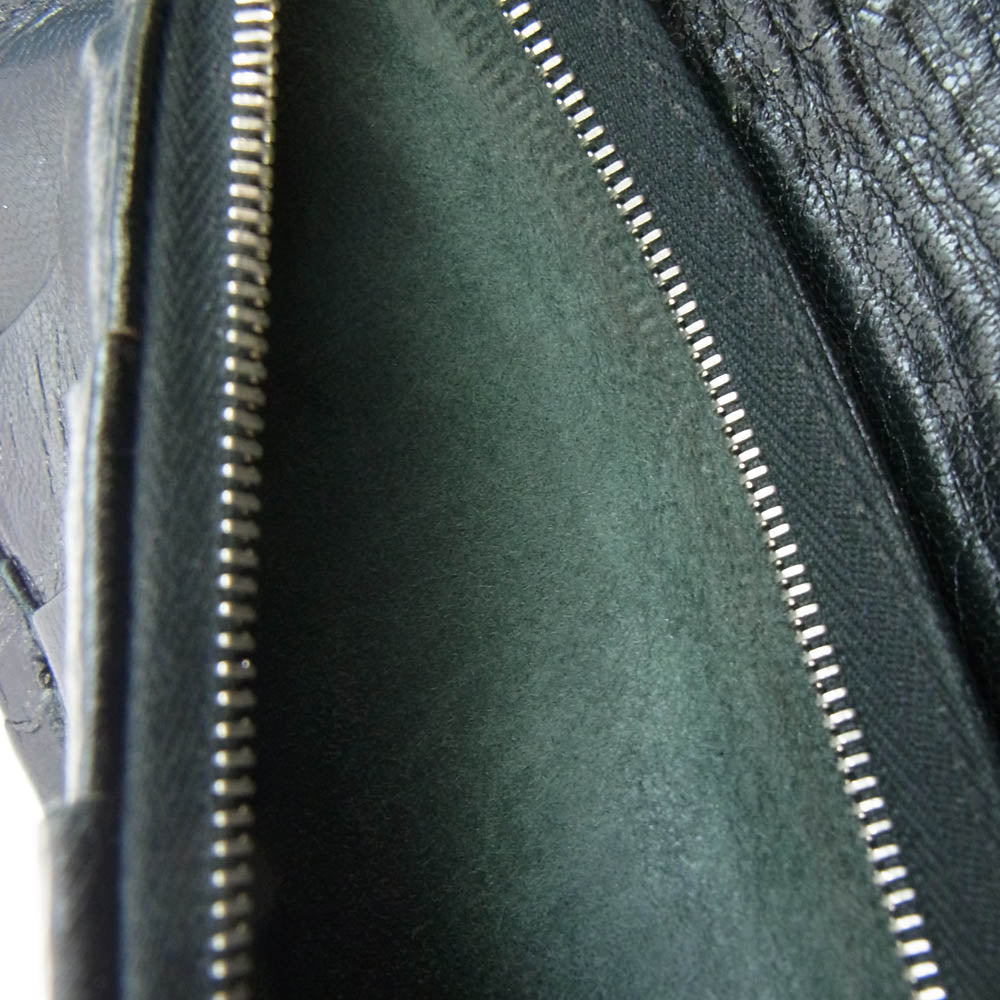 BILL WALL LEATHER ビルウォールレザー コンチョボタン ラージカレンシー ロングウォレット 長財布 ブラック系【中古】