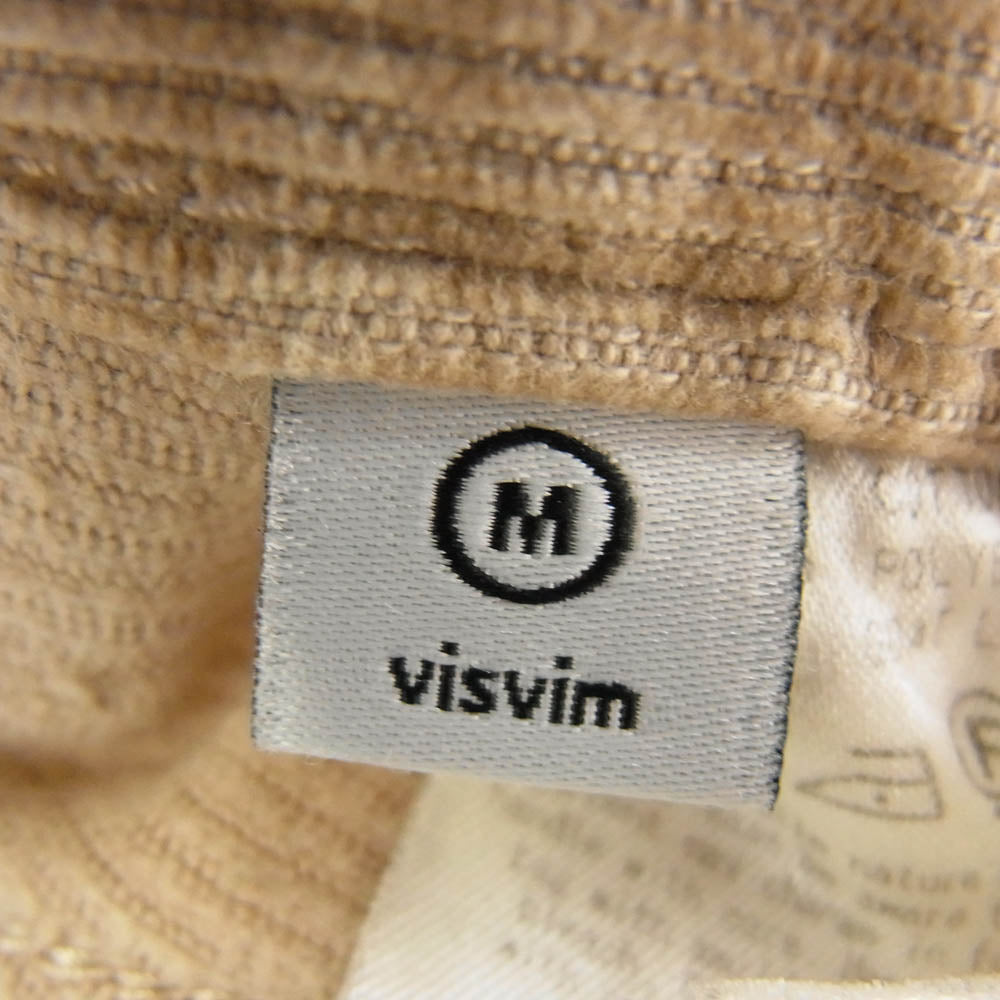 VISVIM ビズビム 03.5725.9567 レザーパッチ コーデュロイ パンツ ベージュ系 M【中古】