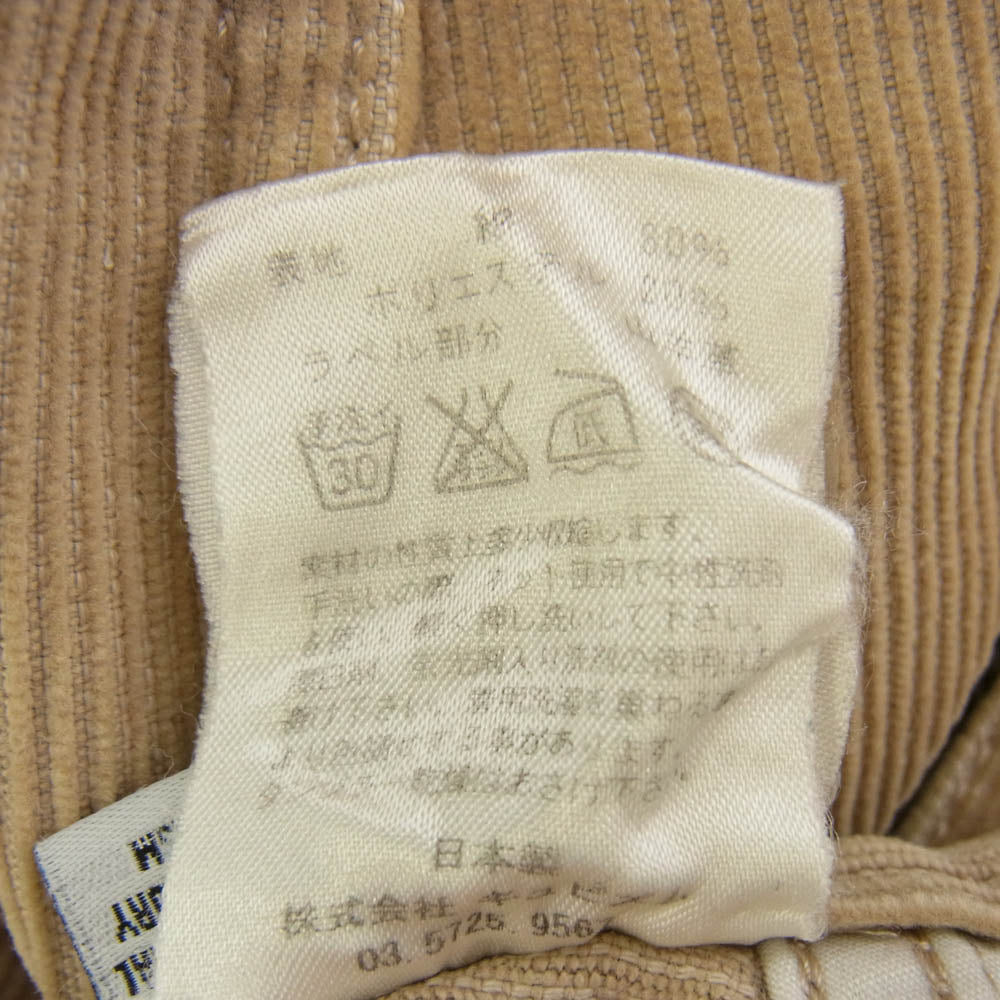 VISVIM ビズビム 03.5725.9567 レザーパッチ コーデュロイ パンツ ベージュ系 M【中古】