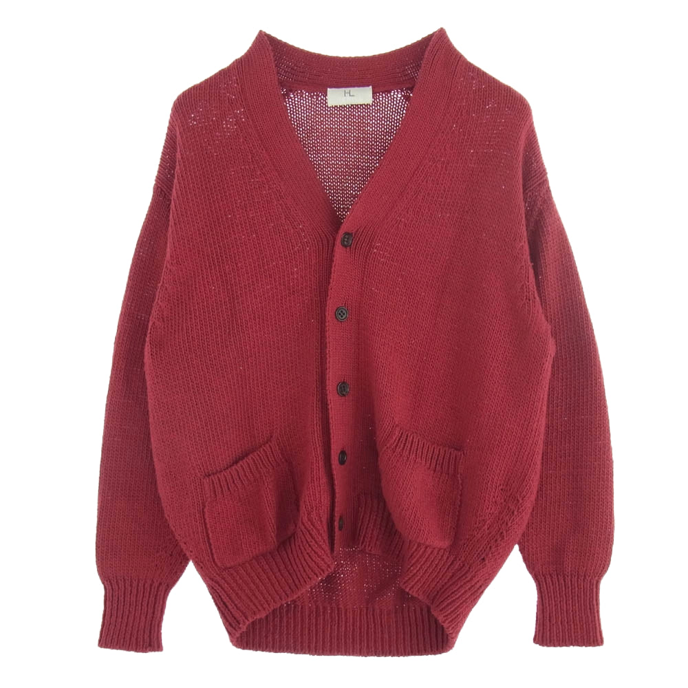 ヘリル 23aw 23-080-HL-8000-1 Cottoncode Cardigan コットンコード カーディガン レッド系 2【中古】