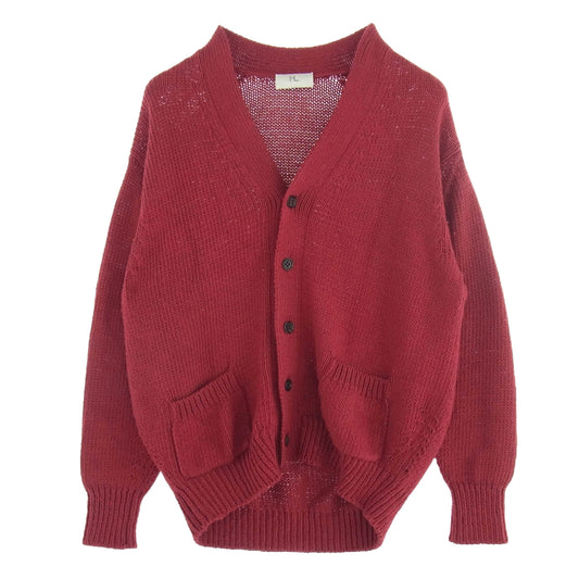 ヘリル 23aw 23-080-HL-8000-1 Cottoncode Cardigan コットンコード カーディガン レッド系 2【中古】