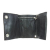 CHROME HEARTS クロムハーツ（原本無） 3FOLD 3フォールド レザー ウォレット クロス ボタン ブラック系【中古】