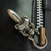 CHROME HEARTS クロムハーツ（原本無） 3FOLD LARGE ラージ 3フォールド レザー ウォレット フローラル ボタン コノリーレザー ブラック系【中古】