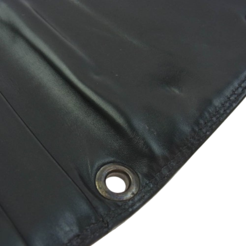 CHROME HEARTS クロムハーツ（原本無） 3FOLD LARGE ラージ 3フォールド レザー ウォレット フローラル ボタン コノリーレザー ブラック系【中古】