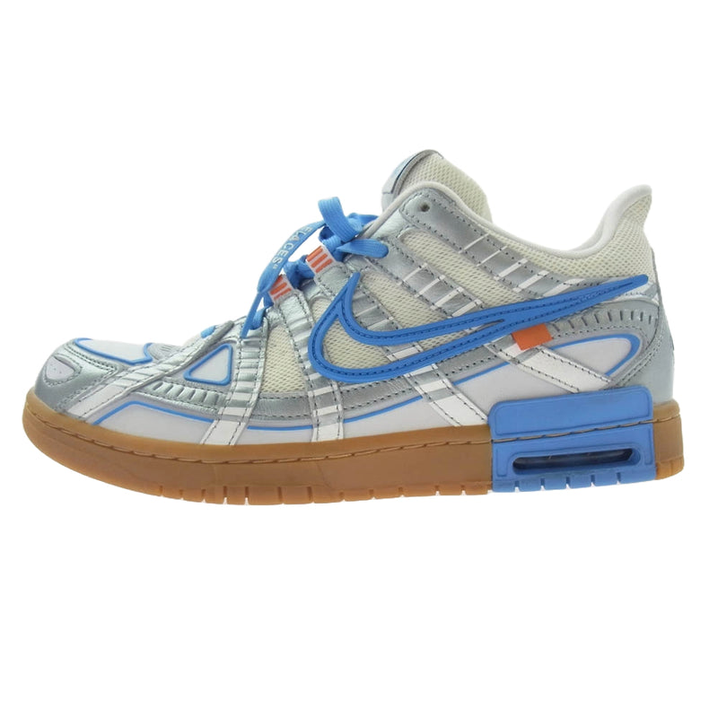 NIKE ナイキ CU6015-100 × OFF-WHITE オフホワイト AIR RUBBER DUNK University Blue エアラバーダンク スニーカー ホワイト系 ブルー系 27.5cm【中古】