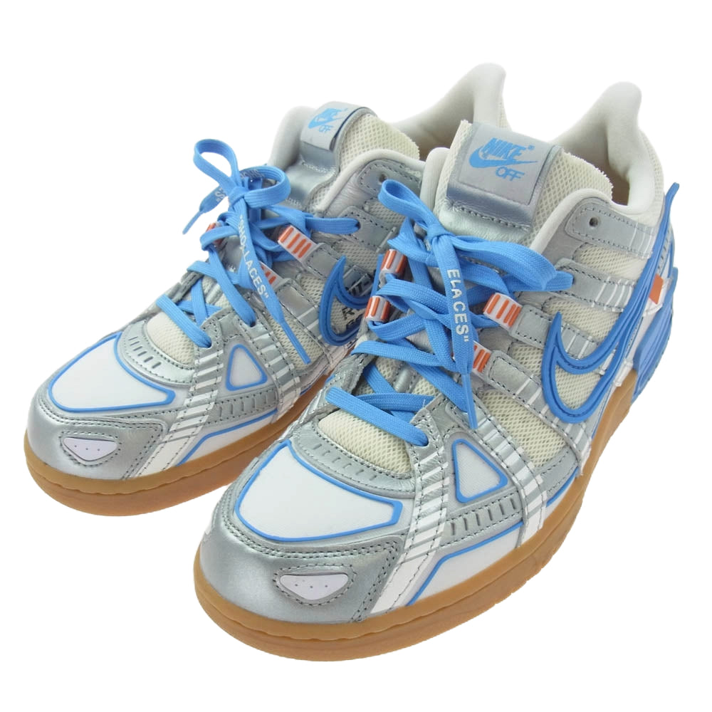 NIKE ナイキ CU6015-100 × OFF-WHITE オフホワイト AIR RUBBER DUNK University Blue エアラバーダンク スニーカー ホワイト系 ブルー系 27.5cm【中古】