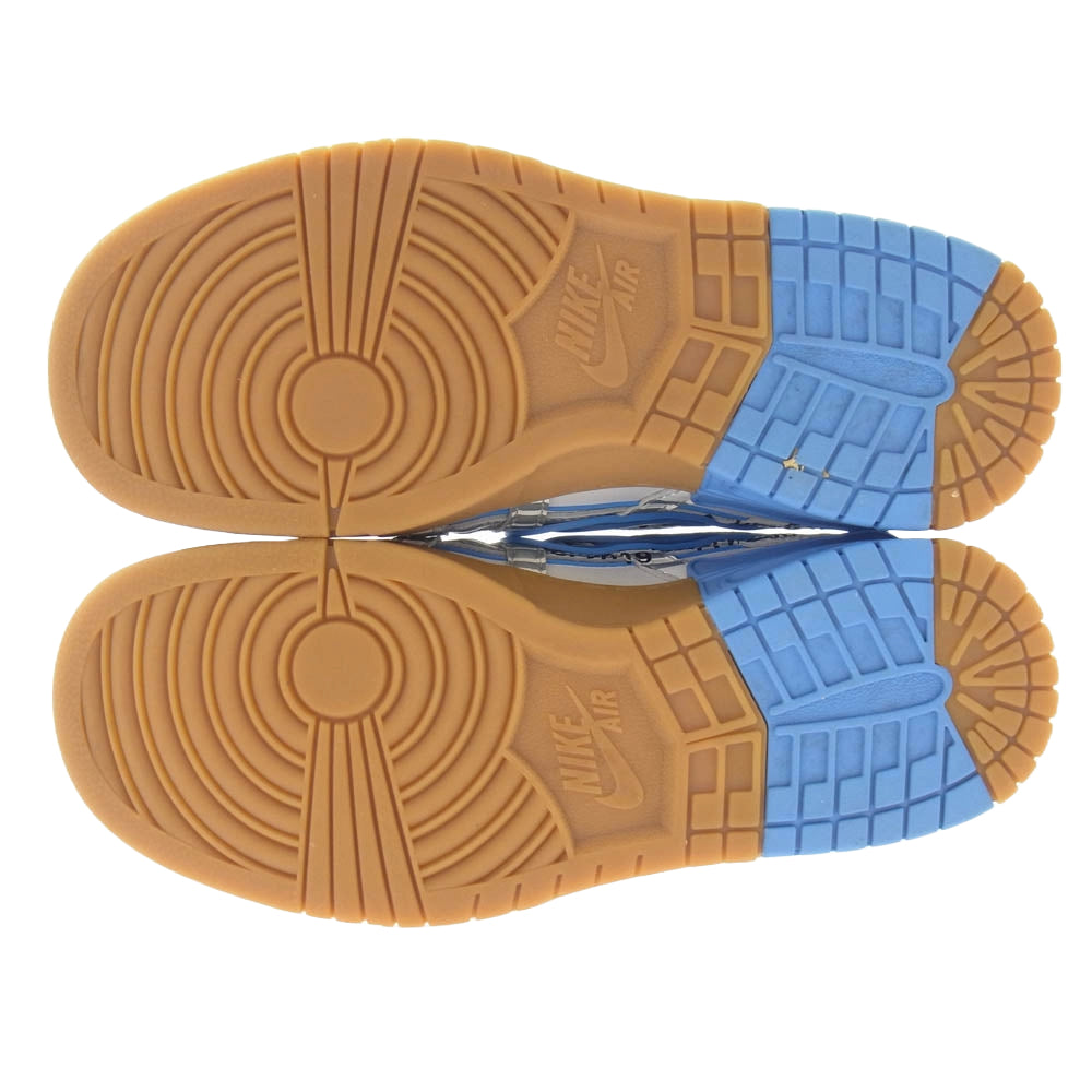 NIKE ナイキ CU6015-100 × OFF-WHITE オフホワイト AIR RUBBER DUNK University Blue エアラバーダンク スニーカー ホワイト系 ブルー系 27.5cm【中古】