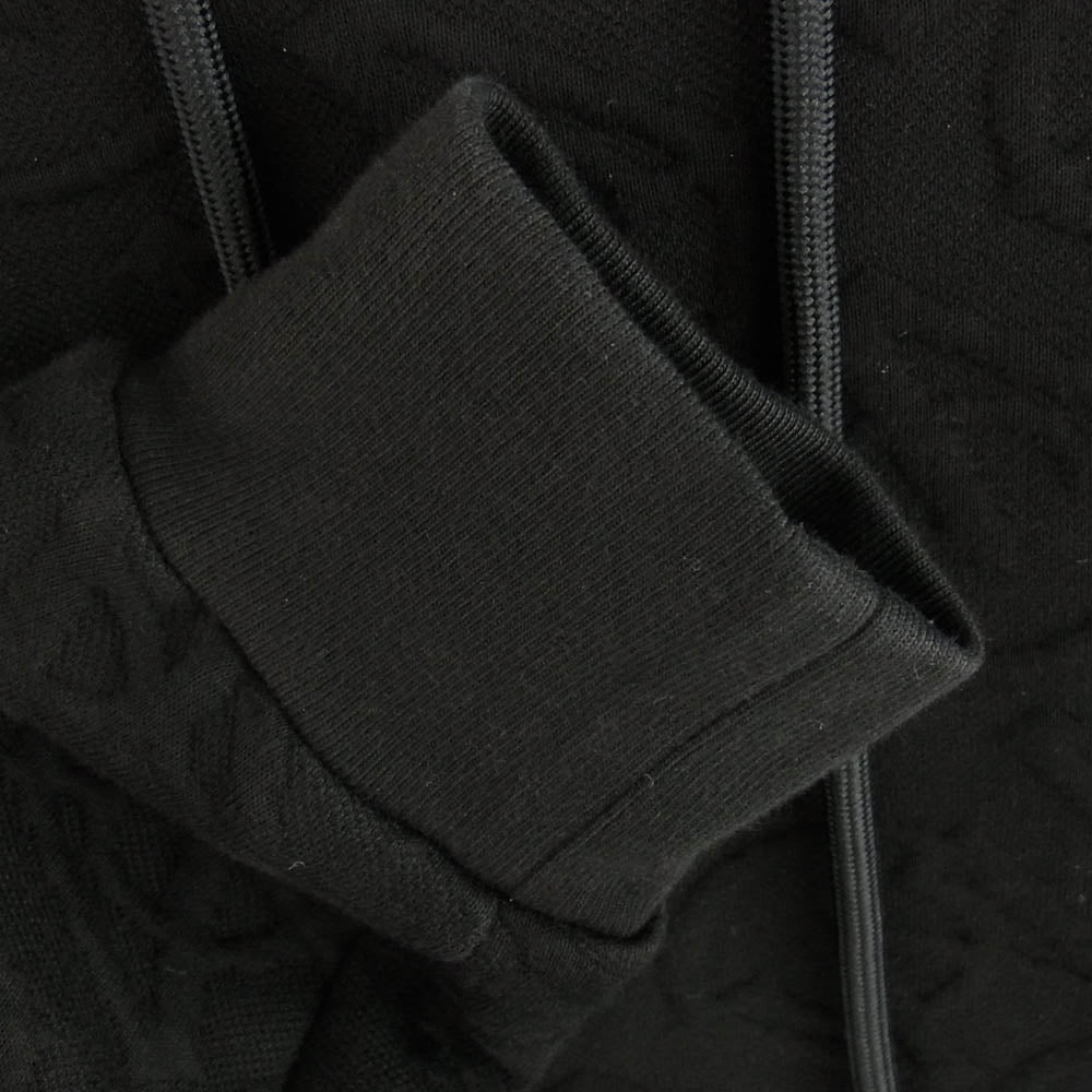 MONCLER モンクレール 22AW H20918G00040 899Q8 モンクレールジャパンタグ エンボスロゴ 刺繍 ナイロンフード スウェット パーカー ブラック系 L【中古】
