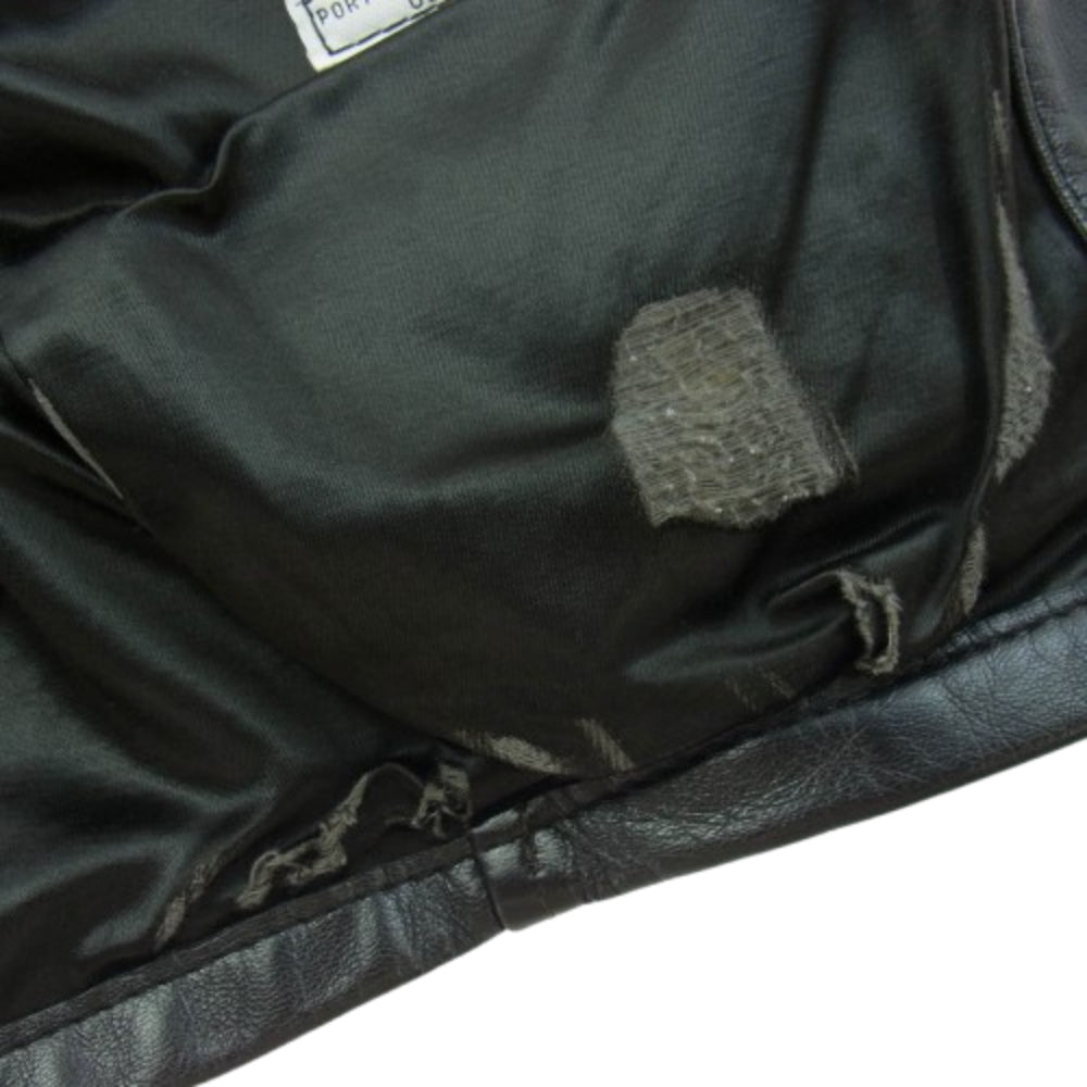 LANGLITZ LEATHERS ラングリッツレザーズ キャスケード センタージップ カスタム ゴートレザー シングル ライダース ジャケット ブラック系【中古】