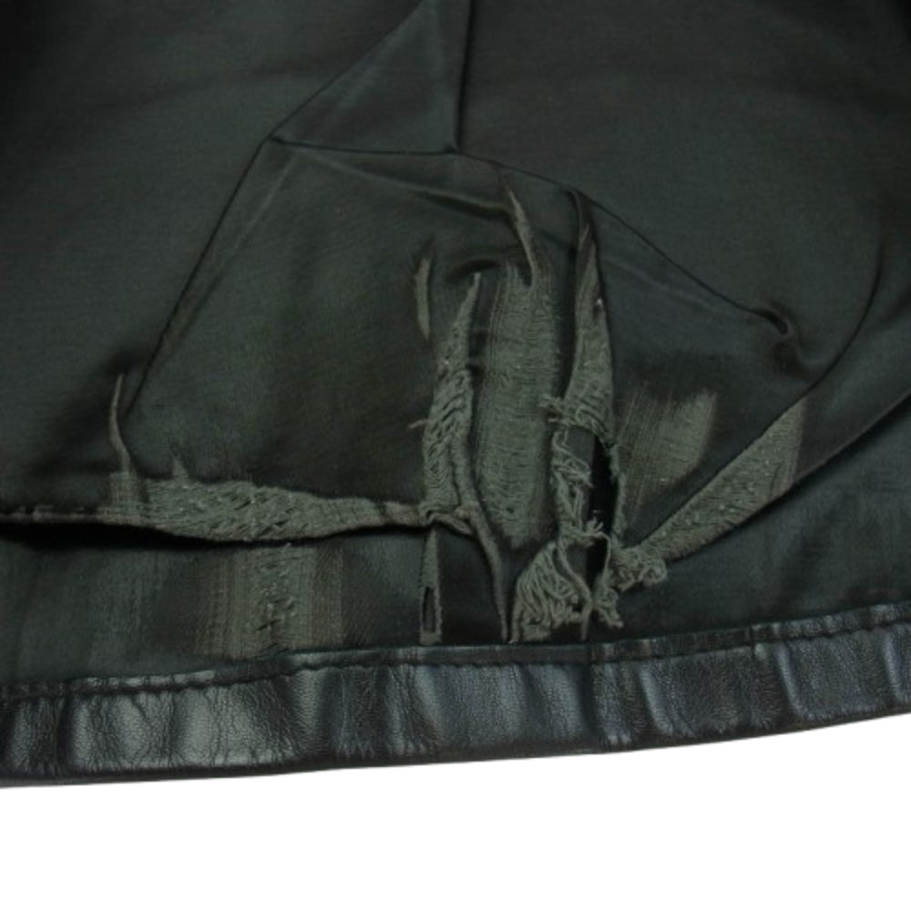 LANGLITZ LEATHERS ラングリッツレザーズ キャスケード センタージップ カスタム ゴートレザー シングル ライダース ジャケット ブラック系【中古】