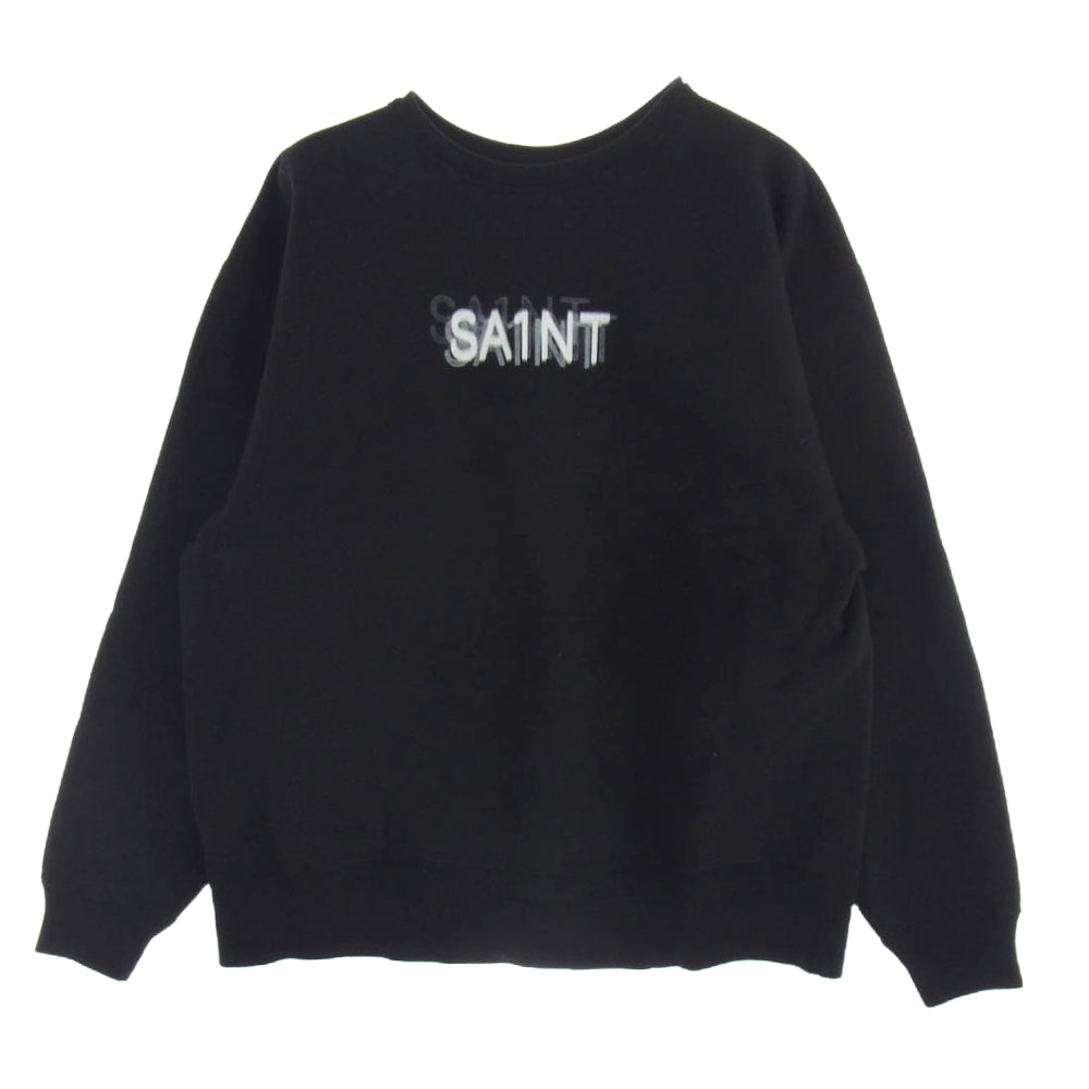 SAINT MICHAEL セントマイケル SM-HR8-0000-044 CRW-N SWT 7 DEADLY ロゴ クルーネック スウェット ブラック系 M【極上美品】【中古】