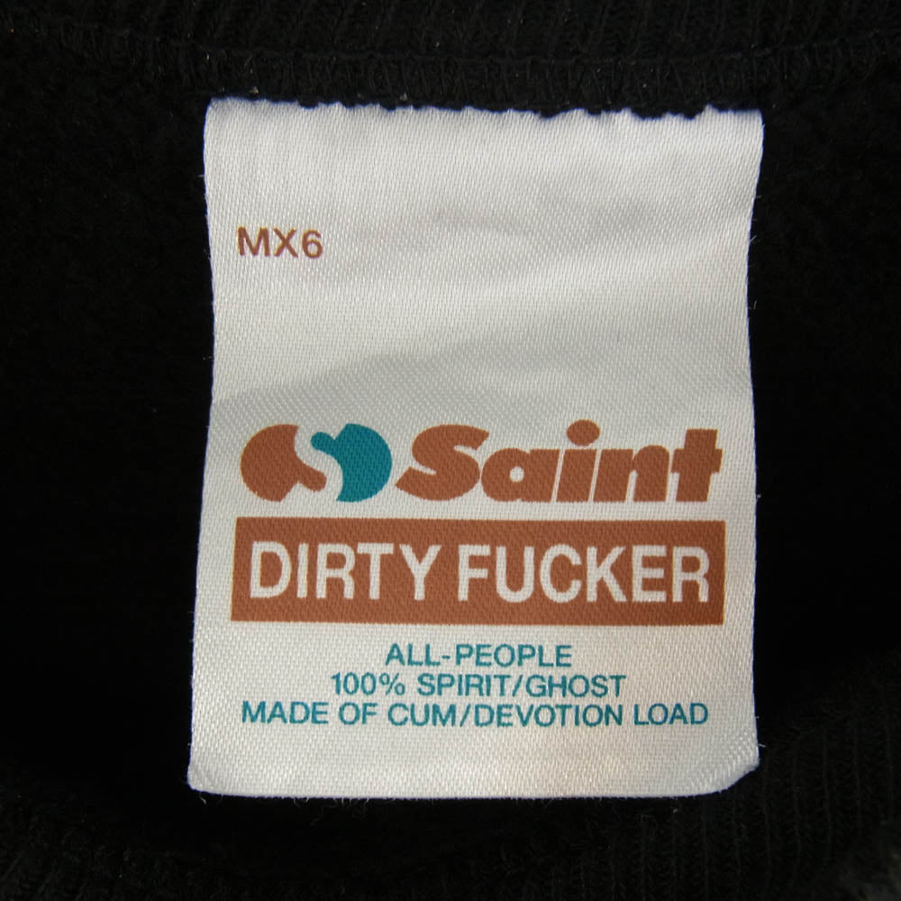 SAINT MICHAEL セントマイケル SM-HR8-0000-044 CRW-N SWT 7 DEADLY ロゴ クルーネック スウェット ブラック系 M【極上美品】【中古】