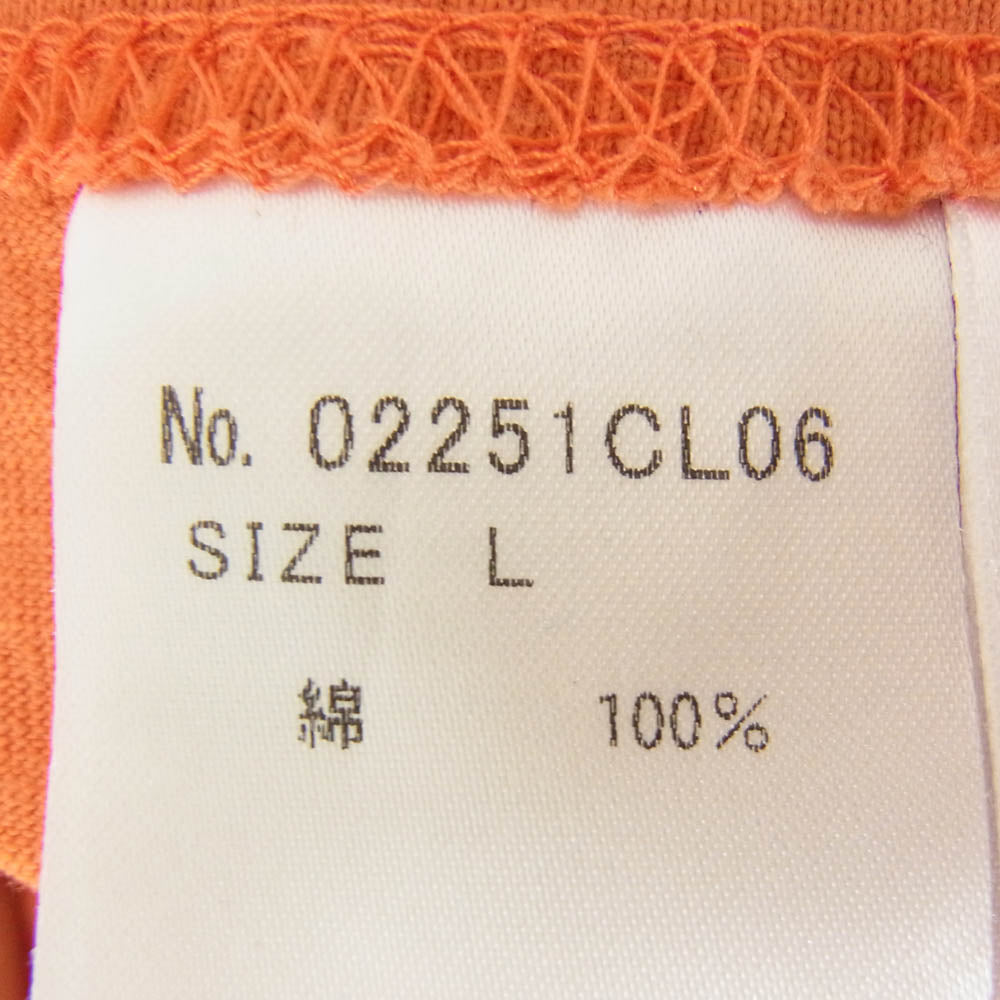 HYSTERIC GLAMOUR ヒステリックグラマー 25SS 02251CL06 HG.INC. フロント アーム ロゴプリント ロングスリーブ Tシャツ 長袖カットソー オレンジ系 L【中古】