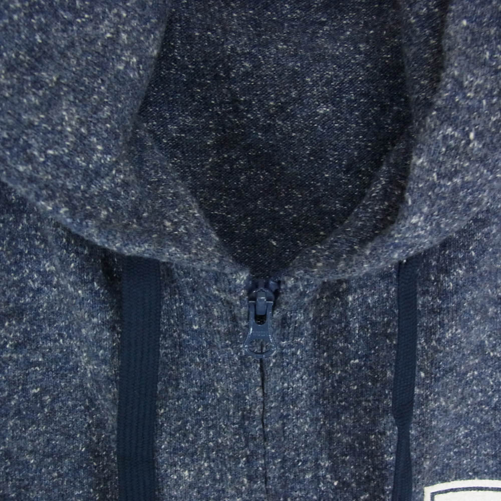 HYSTERIC GLAMOUR ヒステリックグラマー 25SS 02251CF03 COFFEE SHOP バックプリント ジップアップ パーカー ブルー系 L【美品】【中古】