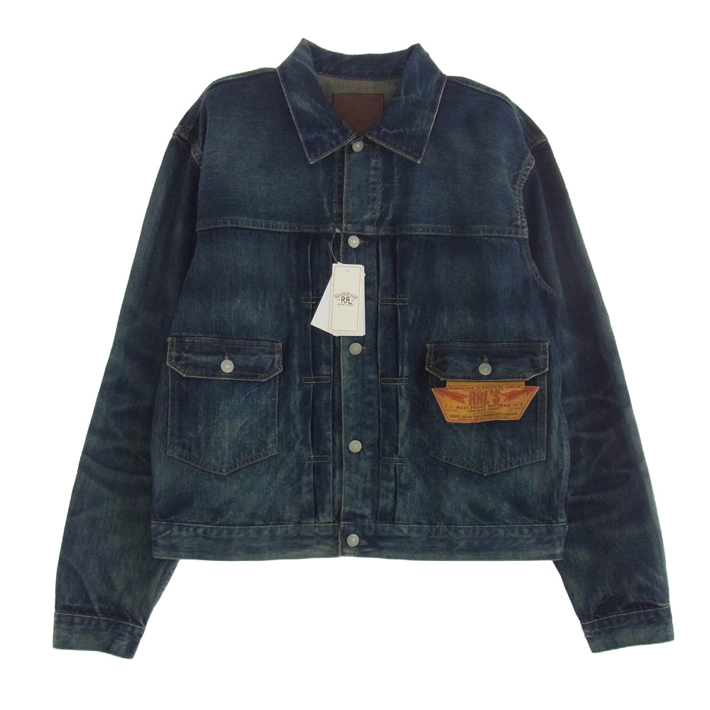 RRL ダブルアールエル ヴィンテージ加工 WESTVIEW DENIM TRUCKER JACKET ウエストビュー デニム トラッカー ジャケット インディゴブルー系 XL【中古】