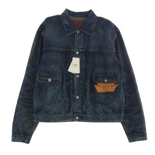 RRL ダブルアールエル ヴィンテージ加工 WESTVIEW DENIM TRUCKER JACKET ウエストビュー デニム トラッカー ジャケット インディゴブルー系 XL【中古】