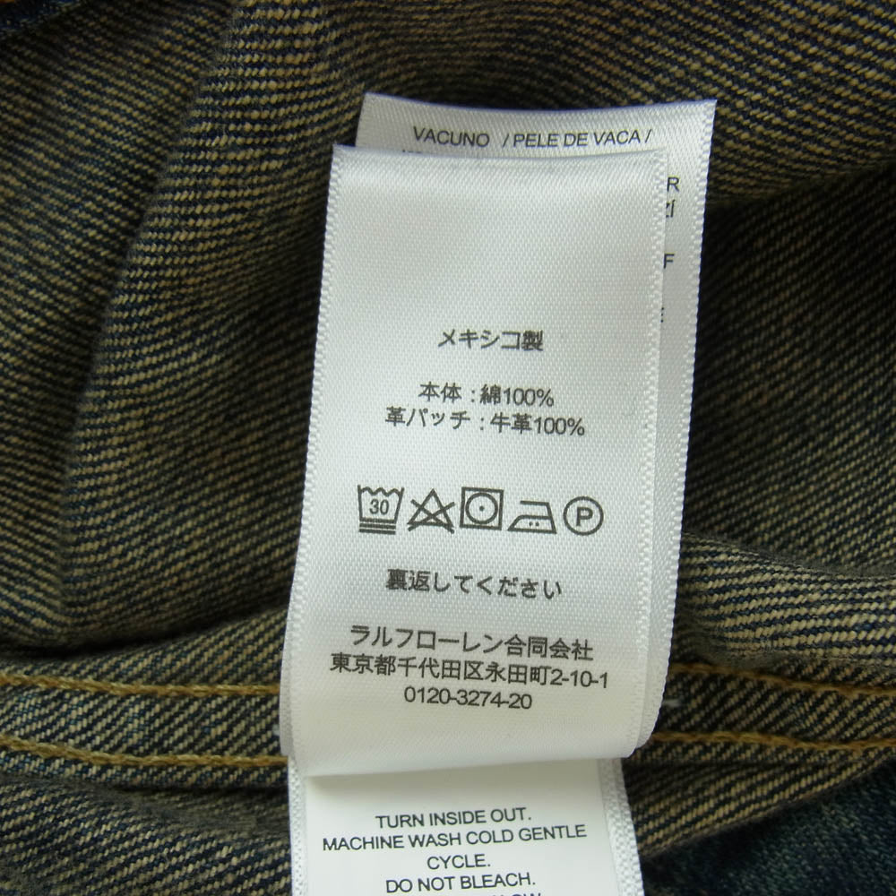 RRL ダブルアールエル ヴィンテージ加工 WESTVIEW DENIM TRUCKER JACKET ウエストビュー デニム トラッカー ジャケット インディゴブルー系 XL【中古】