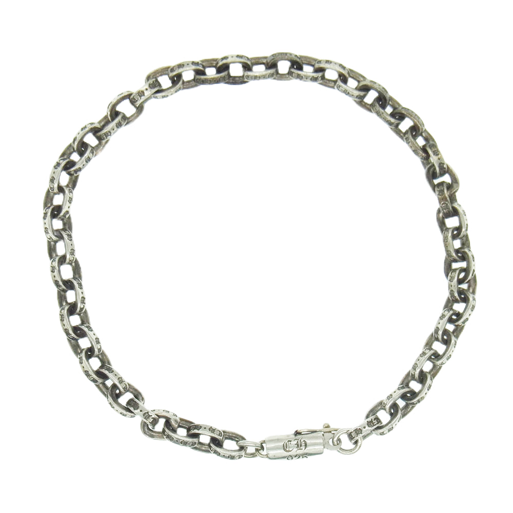 CHROME HEARTS クロムハーツ（原本無） PAPER CHAIN ペーパーチェーン ブレスレット 8インチ シルバー系【中古】