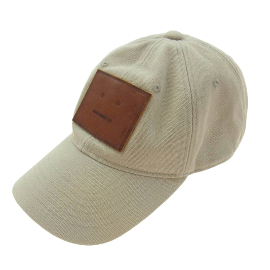 ACNE STUDIOS アクネストゥディオズ HATS000146 Mushroom beige six panel baseball cap マッシュルーム パネル フェイス パッチ ベースボール キャップ ベージュ系【中古】