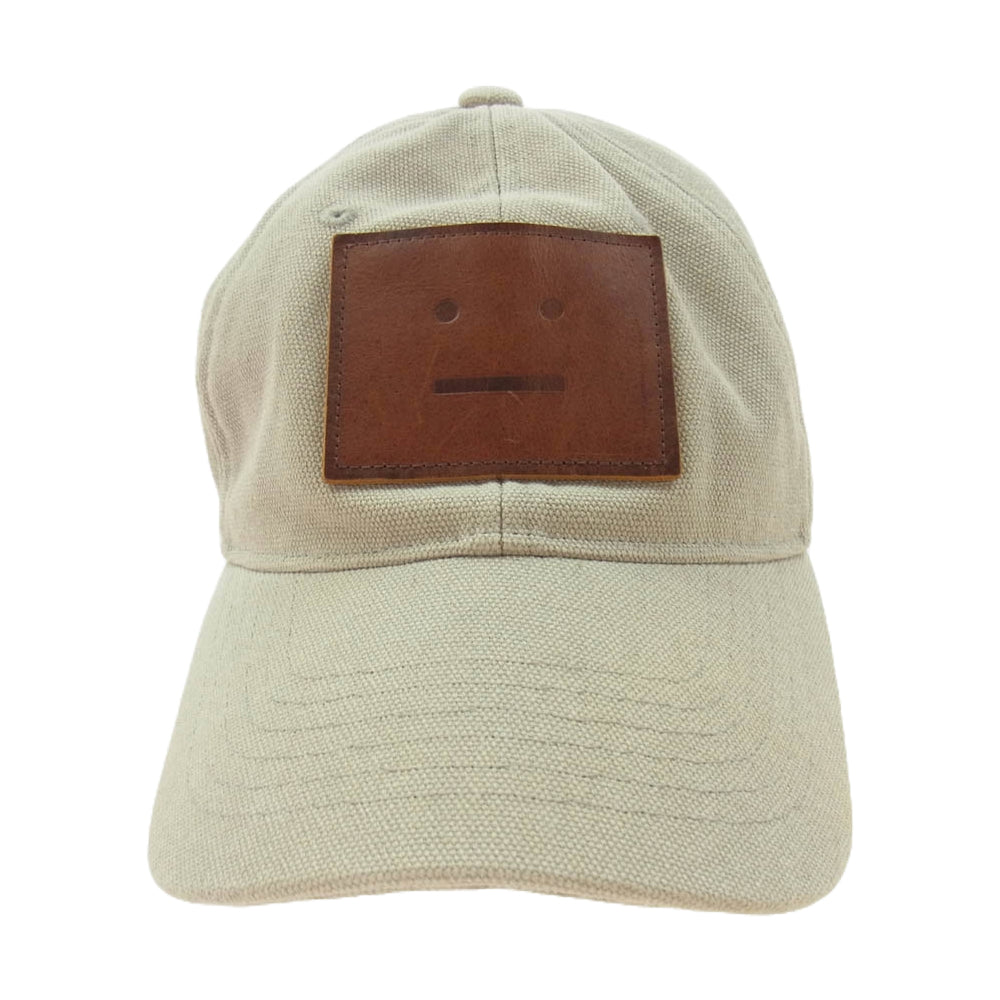 ACNE STUDIOS アクネストゥディオズ HATS000146 Mushroom beige six panel baseball cap マッシュルーム パネル フェイス パッチ ベースボール キャップ ベージュ系【中古】