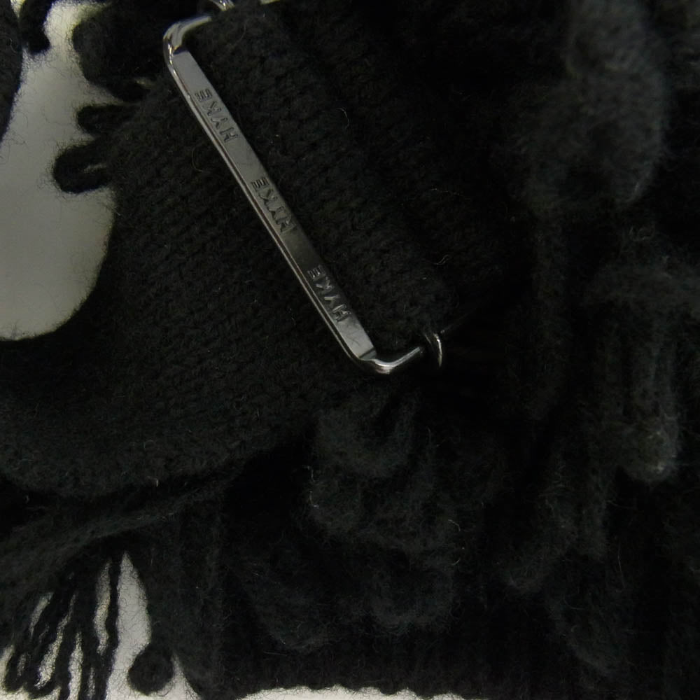 HYKE ハイク 23AＷ NORDIC FRINGE SWEATER VEST ノルディック フリンジ セーター ニット ベスト ブラック系【中古】