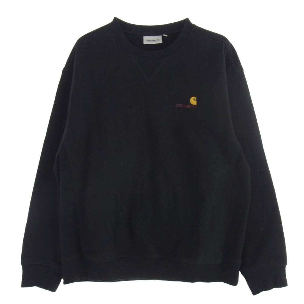 Carhartt カーハート AMERICAN SCRIPT SWEATSHIRT アメリカン スクリプト スウェット トレーナー ブラック系 L【中古】
