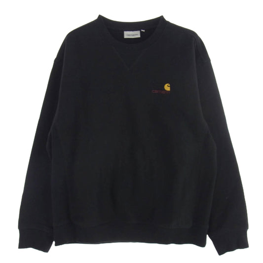 Carhartt カーハート AMERICAN SCRIPT SWEATSHIRT アメリカン スクリプト スウェット トレーナー ブラック系 L【中古】